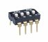 NKK Switches 4 Way PCB, Through Hole Piano Dip Switch SPST