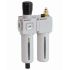 EMERSON – ASCO G 3/8 FRL, Manual, Semi Automatic Drain, 25μm Filtration Size - With Pressure Gauge