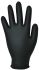 Polyco Healthline Finite Black Black Powder-Free Nitrile Disposable Gloves, Size 10, XL, No, 100 per Pack