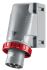 Scame IP67 Red Wall Mount 3P + E Industrial Power Plug, Rated At 125A, 415 V