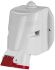 Scame IP44 Red Wall Mount 3P + N + E Industrial Power Socket, Rated At 16A, 415 V