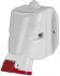 Scame IP44 Red Wall Mount 3P + N + E Industrial Power Socket, Rated At 32A, 415 V