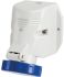 Scame IP44 Blue Wall Mount 2P + E Industrial Power Socket, Rated At 64A, 230 V