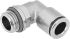 Festo NPQH Series Elbow Threaded Adaptor, G 3/8 Male to Push In 12 mm, Threaded-to-Tube Connection Style, 578289
