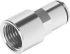 Festo NPQH Series Straight Threaded Adaptor, G 1/8 Female to Push In 4 mm, Threaded-to-Tube Connection Style, 578352
