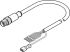 Festo Cable, NEBM Series, For Use With CMMS-ST Motor Controller, EMMS-ST-28 Stepper Motor