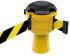 Skipper Black & Yellow Retractable Barrier, 9m, Yellow/Black Tape