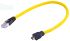 Harting Cat6a Cable 500mm, Yellow, Male RJ45/Female ix