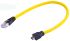 Harting Cat6a Cable 1.5m, Yellow, Male RJ45/Female ix