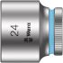 Wera 3/8 in Drive 24mm Standard Socket, 6 point, 32 mm Overall Length