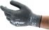 Ansell HyFlex 11-931 Grey Nylon Cut Resistant Work Gloves, Size 8, Medium, Nitrile Coating