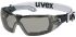 Uvex PHEOS Guard Anti-Mist UV Safety Glasses, Grey Polycarbonate Lens, Vented