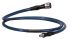 Koaxiální kabel, Modrá TPU, A: Typ N, vnější průměr: 10.4mm, B: SMA 1.5m Huber+Suhner S koncovkou