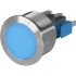 Schurter Illuminated Push Button Switch, Momentary, Panel Mount, 22.1mm Cutout, SPDT, Blue LED, 250V ac, IP40, IP65,