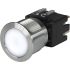 Schurter Double Pole Double Throw (DPDT) Latching White LED Push Button Switch, IP40, IP64, 19.1 (Dia.)mm, Panel Mount,