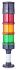 Jeladó torony LED, 3 világító elemmel berregővel, Piros/zöld/borostyán, 24 V AC/DC Borostyán, zöld, piros, ECOmodul60