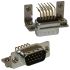 Norcomp SEAL-D 15 Way Right Angle Plug-In Mount D-sub Connector Plug, 2.286mm Pitch, with 4-40 Insert Boardlock &