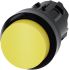 Siemens SIRIUS ACT Series Yellow Momentary Push Button, 22mm Cutout, IP66, IP67, IP69K