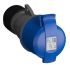 Conector de potencia industrial Hembra, Formato 2P+E, Orientación Recta, Easy & Safe, Azul, 230,0 V, 32A, IP44