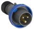 ipari tápcsatlakozó (Kék) Easy & Safe sorozat Kábelre szerelhető Férfi, 2P + E, 32A, 230 V, IP67