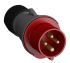 Amphenol Industrial, Easy & Safe IP44 Red Cable Mount 3P + E Industrial Power Plug, Rated At 32A, 415 V
