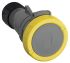ABB, Easy & Safe IP67 Yellow Cable Mount 2P+E Industrial Power Socket, Rated At 16A, 110 V