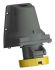 ABB, Easy & Safe IP67 Yellow Wall Mount 2P + E Right Angle Industrial Power Socket, Rated At 16A, 110 V