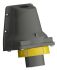ABB, Easy & Safe IP67 Yellow Wall Mount 2P + E Right Angle Industrial Power Plug, Rated At 16A, 110 V