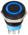 APEM Illuminated Push Button Switch, Momentary, Panel Mount, 19.2mm Cutout, DPDT, Blue LED, 30V dc, IP67