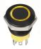 APEM Illuminated Push Button Switch, Momentary, Panel Mount, 19.2mm Cutout, DPST, Yellow LED, 30V dc, IP67