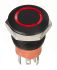 APEM Illuminated Push Button Switch, Momentary, Panel Mount, 19.2mm Cutout, DPST, Red LED, 30V dc, IP67