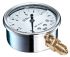 Bourdon G1/4 Skalen Hydraulikmanometer 0bar ±2.5%, Ø 63mm Edelstahl Gehäuse, ISO-kalibriert