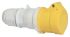 Bals IP44 Yellow Cable Mount 2P + E Industrial Power Socket, Rated At 16A, 110 V