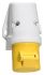 Bals IP44 Yellow Wall Mount 2P + E Industrial Power Socket, Rated At 16A, 110 V