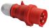 Bals IP44 Red Cable Mount 3P+E Industrial Power Plug, Rated At 16A, 415 V