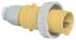 Bals IP67 Yellow Cable Mount 2P+E Industrial Power Plug, Rated At 16A, 110 V