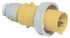 Bals IP67 Yellow Cable Mount 2P + E Industrial Power Plug, Rated At 32A, 110 V