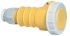 Bals IP67 Yellow Cable Mount 2P+E Industrial Power Socket, Rated At 32A, 110 V
