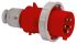 Bals IP67 Red Cable Mount 3P + N + E Industrial Power Plug, Rated At 32A, 415 V