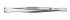 RS PRO 120 mm, Stainless Steel, Grooved' Cylindrical, Tweezers