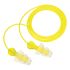 3M E.A.R Tri-Flange Corded Disposable Ear Plugs, 29dB, Yellow, 100 Pairs per Package