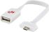 Rosenberger USB 2.0 Cable, Female USB A to Male Micro USB B Cable, 1m