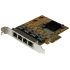 StarTech.com 4 Port PCIe RJ45 Network Card, 10/100/1000Mbit/s