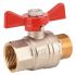 Sferaco Brass Full Bore, 2 Way, Ball Valve, BSPP 1/2in, 40bar Operating Pressure