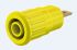 Staubli Yellow Female Banana Socket, 4 mm Connector, Press Fit Termination, 24A, 1000V, Gold Plating