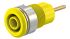 Staubli Yellow Female Banana Socket, 4 mm Connector, 24A, 1000V, Gold Plating
