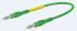 Cable de prueba con conector de 4 mm Staubli de color Verde, Macho-Macho, 30 V ac, 60V dc, 15A, 1m