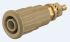 Staubli Brown Female Banana Socket, 4 mm Connector, Press Fit Termination, 24A, 1000V, Gold Plating