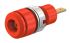 Staubli Red Female Banana Socket, 2mm Connector, Tab Termination, 10A, 600V, Gold Plating