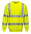 Portwest Yellow Men Hi Vis Sweatshirt, S